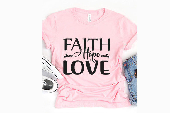 Breast Cancer Svg Design: Faith Hope Love