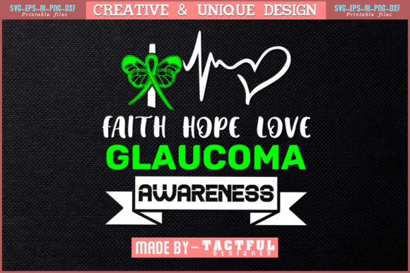 Review of Faith-Hope-Love Glaucoma Awareness SVG for Embroidery Projects